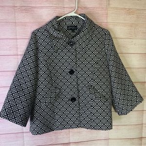 Eden‎ Court Black White Career Blazer Jacket Size Medium